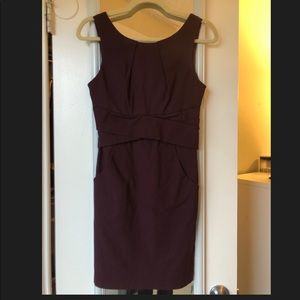 Plum Sleeveless Sheath Dress
